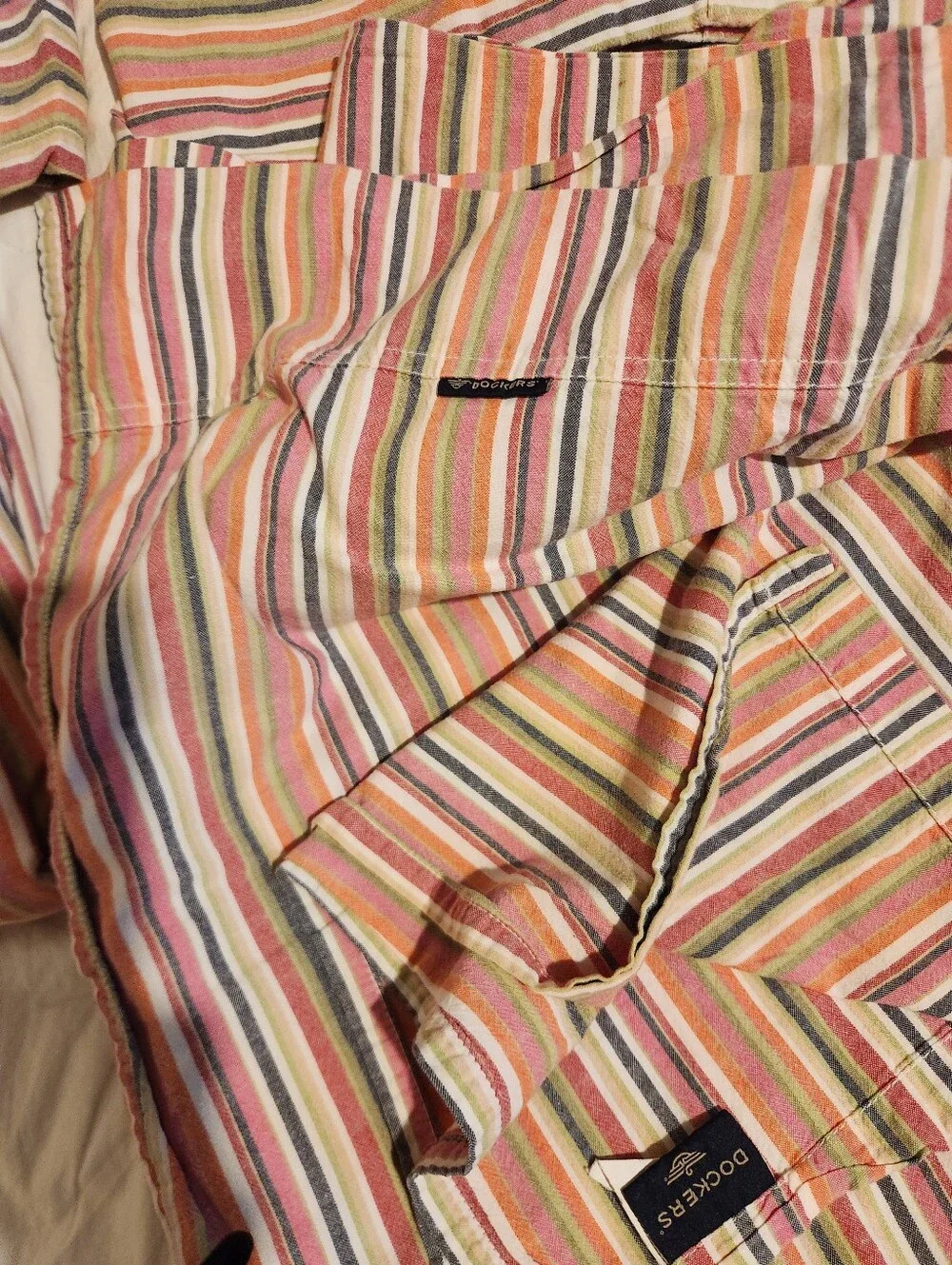 Dockers Striped 100% Cotton Queen Size Sheets Set